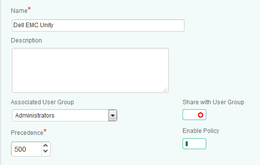 Specifying the Monitoring Policy Properties