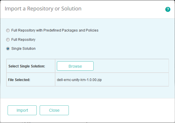 Importing Dell EMC Unity KM for PATROL