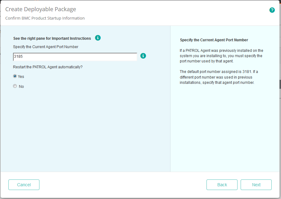 Specifying the BMC Product Startup Information