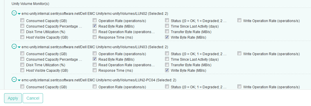 Selecting the Read Byte Rate and Write Byte Parameters