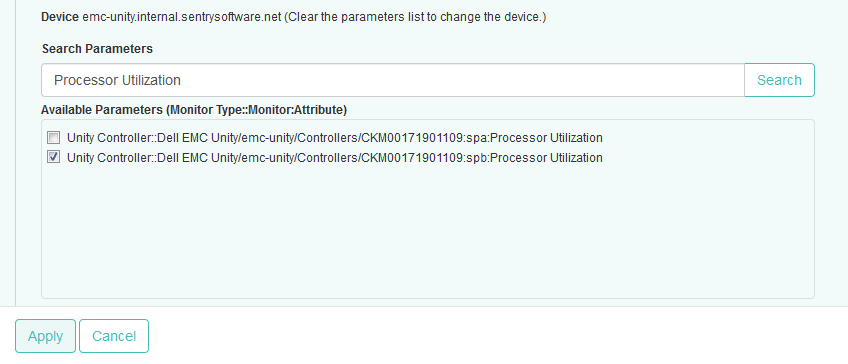 Selecting the Processor Utilization Parameter 