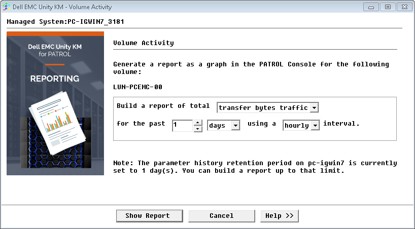 Graph – Setting Report Parameters