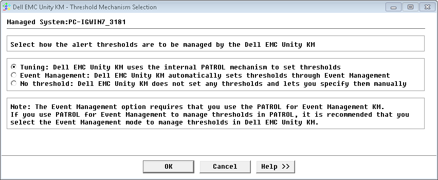 Threshold Mechanism Selection