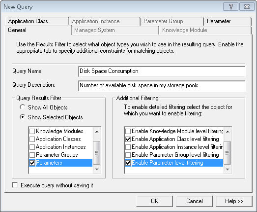 Graph – PATROL Query – General Tab