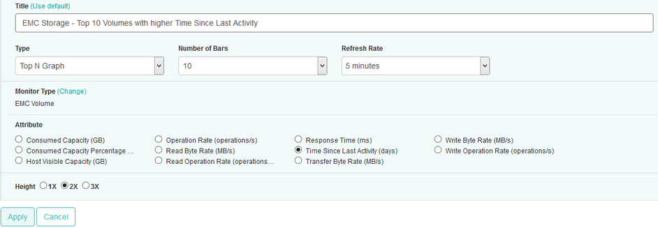 Dashlet_Configure EMC Unused_Volume2