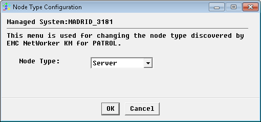 Specifying the type of node