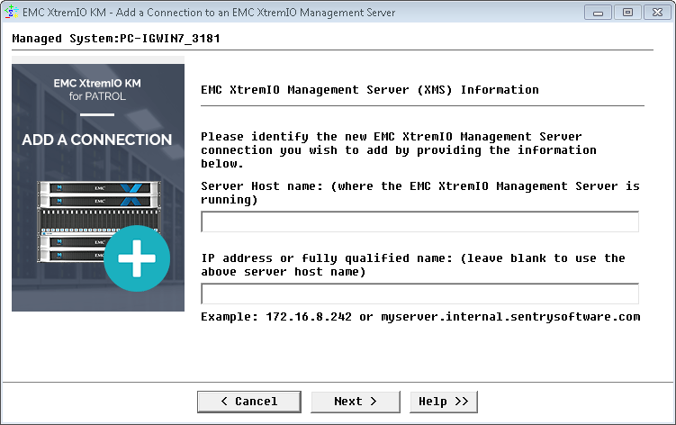 Adding a Connection to an EMC XtremIO Management Server