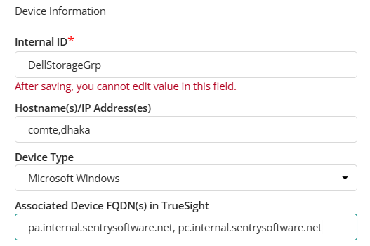 Configuring a device properties