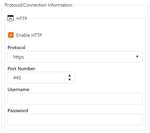 Defining HTTP Options