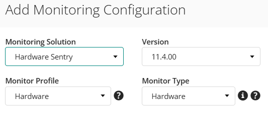 Adding a Monitoring Configuration