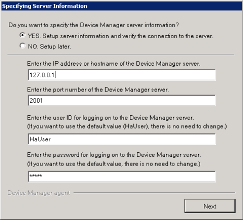 Configuring &nbsp;Device Manager Agent - 01