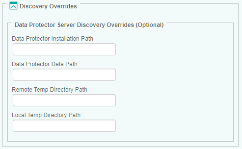 Configuring Data Protector Discovery Overrides