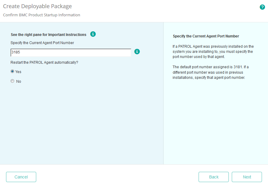 Specifying the BMC Product Startup Information