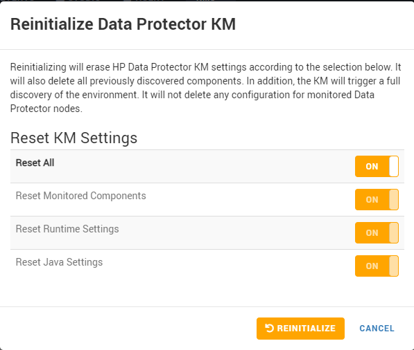 Reinitializing the KM