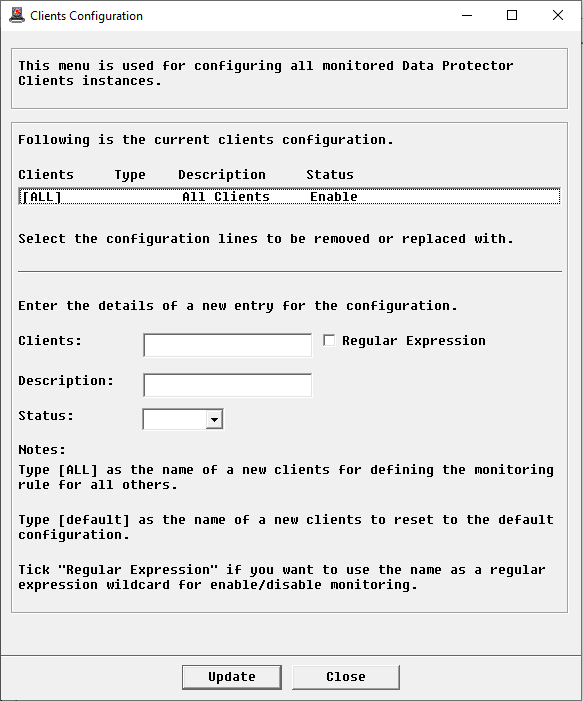 Filtering Elements to Monitor