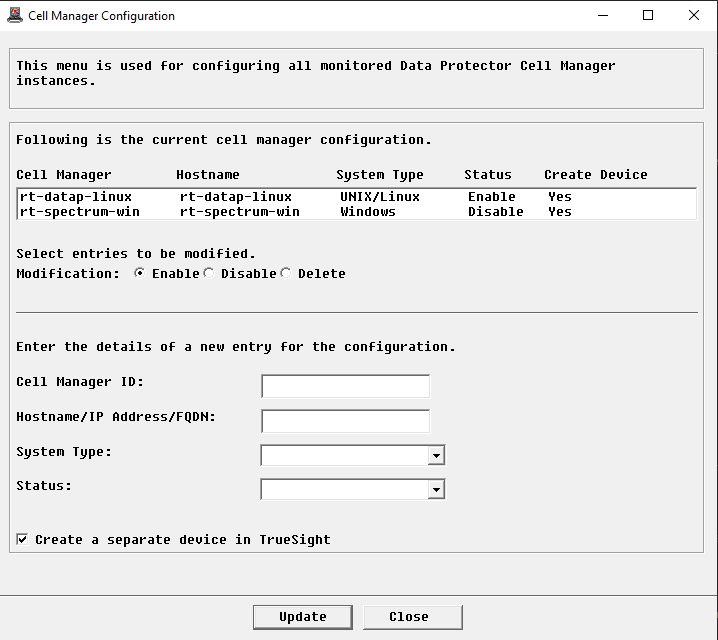 Configuring Data Protector Nodes Monitoring