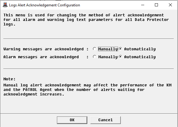 Configuring Log Alert Acknowledgement