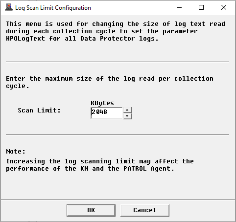 Customizing the Log Scan Limit