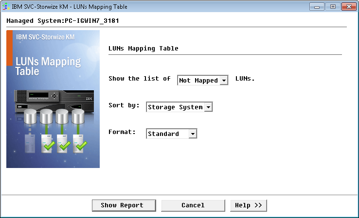 LUNs Mapping Table — Set the List Parameters