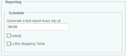 Scheduling the LUNs Mapping Table Report