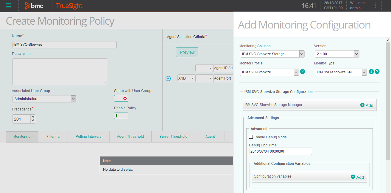 Configuring the IBM SVC-Storwize Monitoring Solution