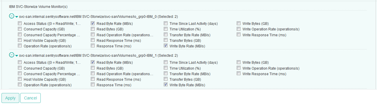 Selecting the Read Byte Rate and Write Byte Parameters