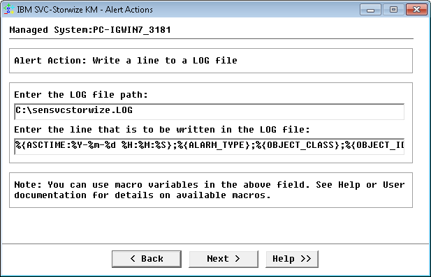 Alert Action: Write a Line to a Log File