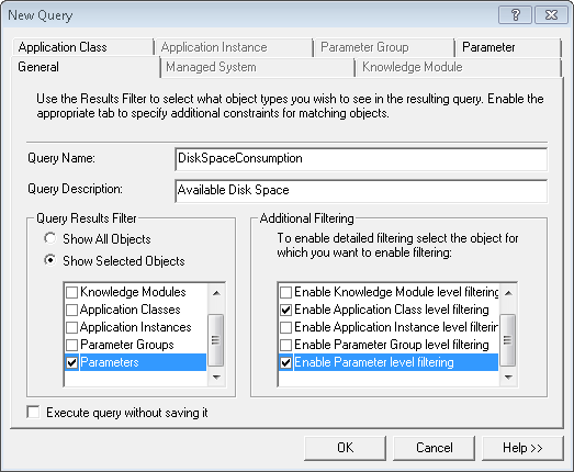 Graph – PATROL Query – General Tab