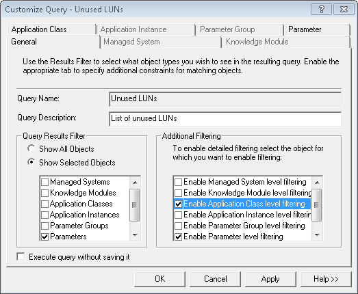 Graph – PATROL Query – General Tab