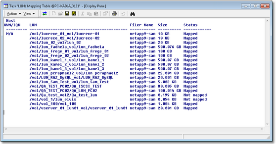 LUNs_Mapping_Table_Results