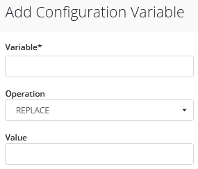 Managing Configuration Variables