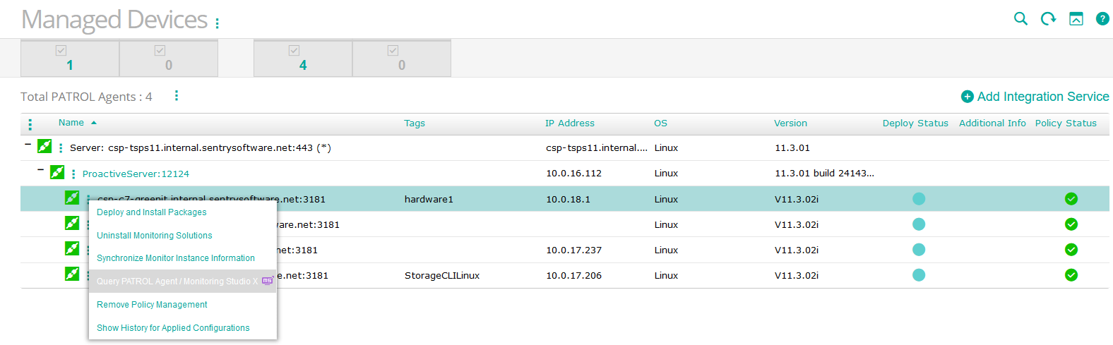 Reinitialize Storage Analyzer with Monitoring Studio