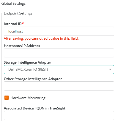 Configuring an Endpoint Settings