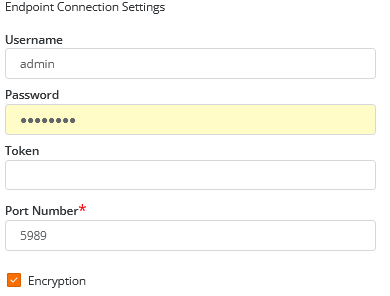 Configuring an Endpoint Connection Settings