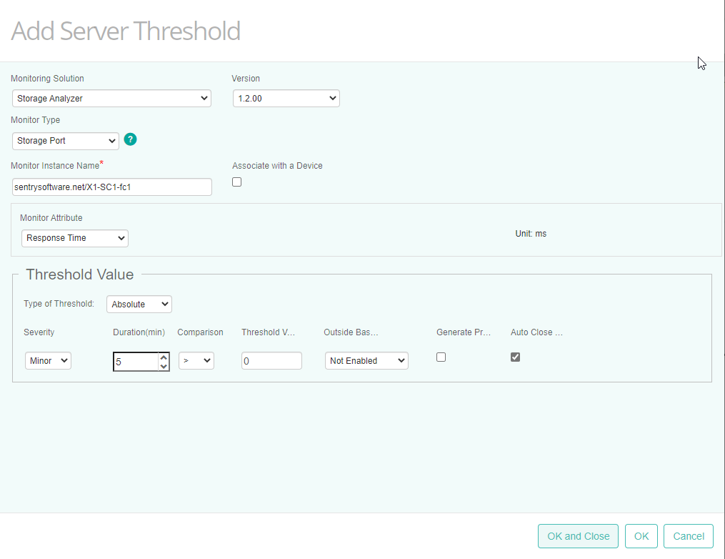 Setting Server Thresholds