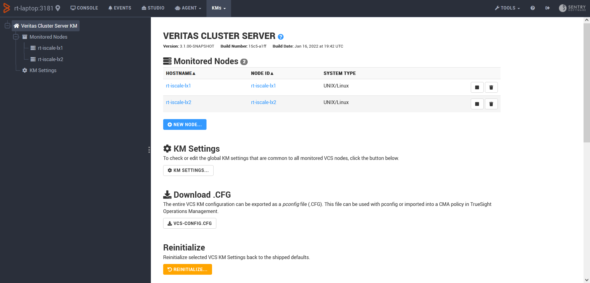 Veritas Cluster Server KM Main Page