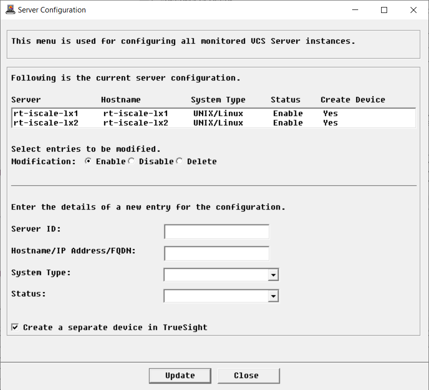 Configuring VCS Nodes Monitoring