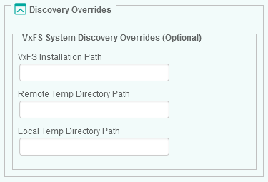 Configuring VxFS Discovery Overrides
