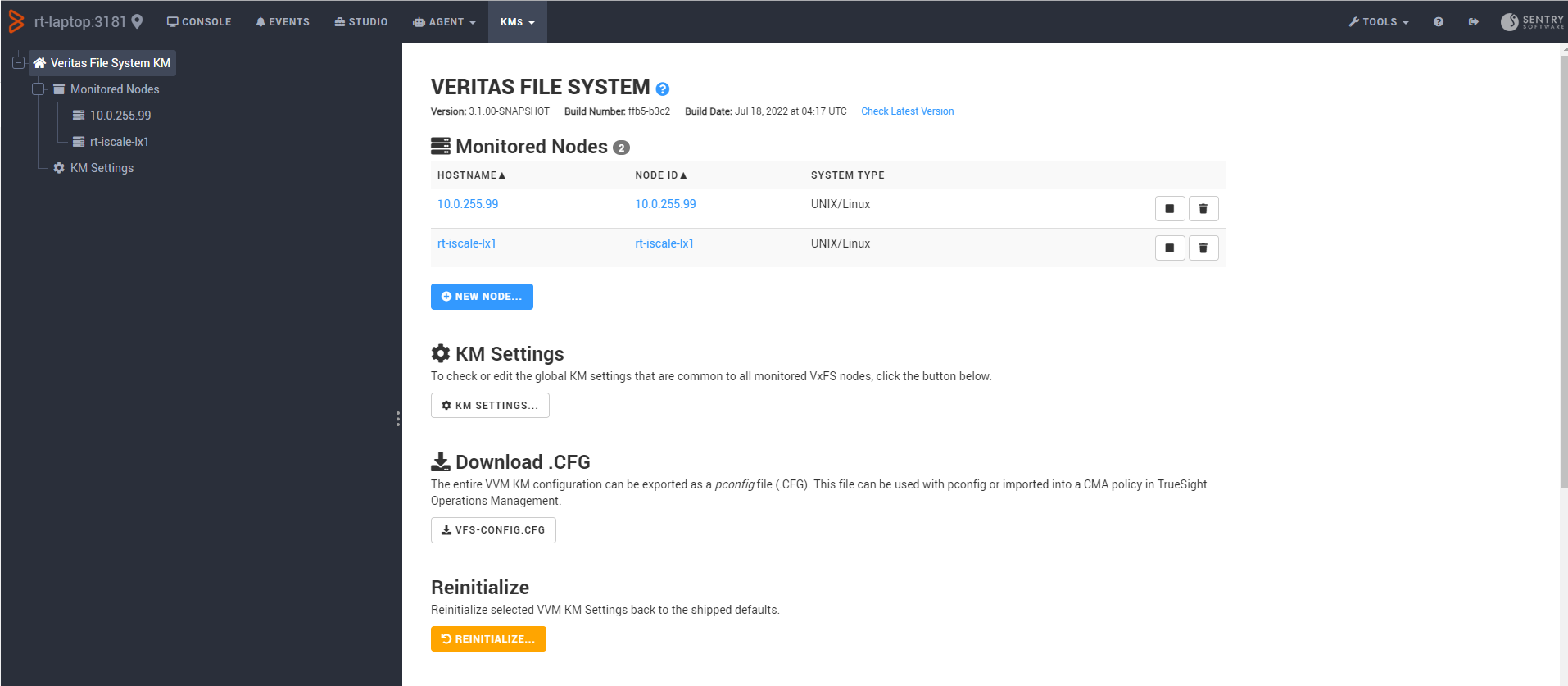 Veritas File System KM Main Page