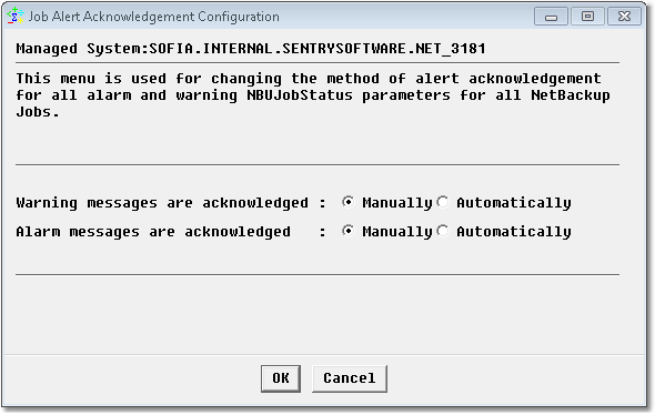 Configuring Job Alert Acknowledgement