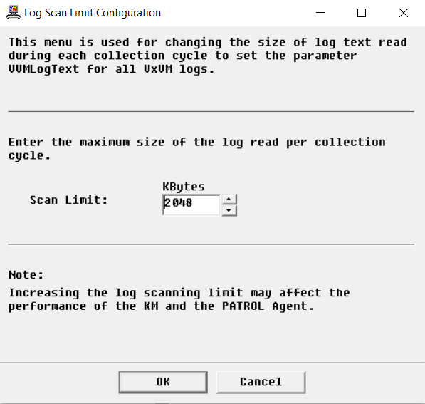 Customizing the Log Scan Limit