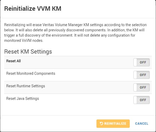 Reinitializing the KM